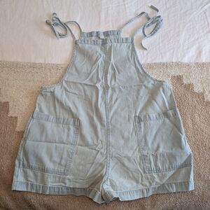 Aerie Denim Short Overalls